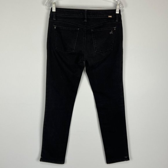 DL1961 Angel Skinny Ankle Jeans Mid Rise Onyx Black size 28 - Picture 5 of 12